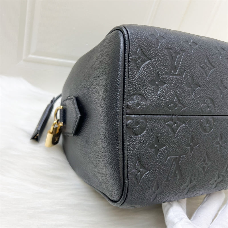 LV Speedy 25 Bandouliere in Black Empreinte Leather and GHW