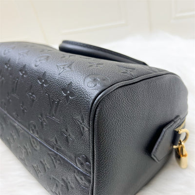 LV Speedy 25 Bandouliere in Black Empreinte Leather and GHW