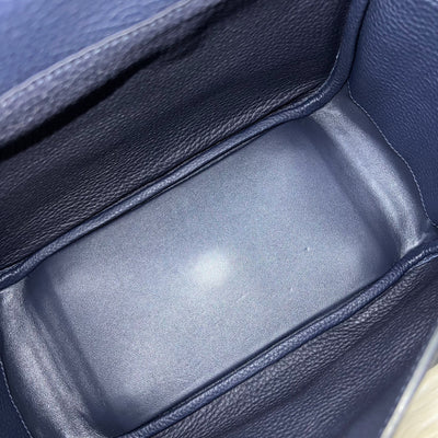 Hermes Lindy 26 in Bleu Nuit Clemence Leather and GHW