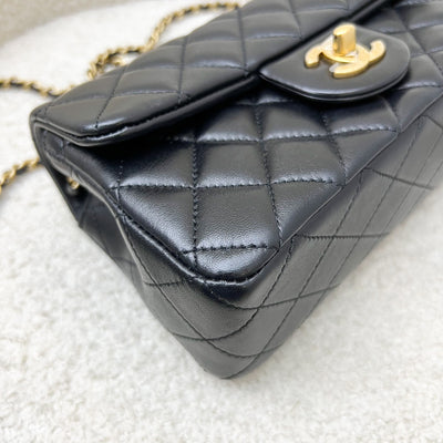 [Brand new - May 2025] Chanel Pearl Crush Mini Rectangular Flap in 25S Black Stiff Lambskin and AGHW (Model: AS1787)