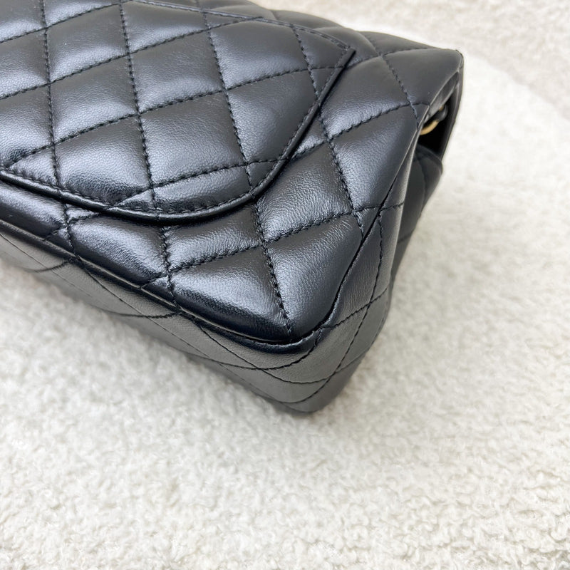 [Brand new - May 2025] Chanel Pearl Crush Mini Rectangular Flap in 25S Black Stiff Lambskin and AGHW (Model: AS1787)