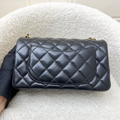 [Brand new - May 2025] Chanel Pearl Crush Mini Rectangular Flap in 25S Black Stiff Lambskin and AGHW (Model: AS1787)