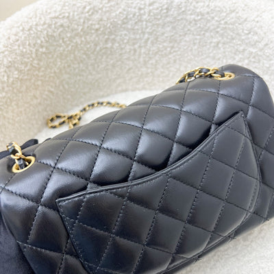 [Brand new - May 2025] Chanel Pearl Crush Mini Rectangular Flap in 25S Black Stiff Lambskin and AGHW (Model: AS1787)