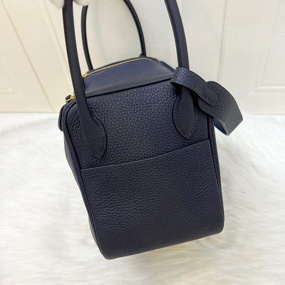 Hermes Lindy 26 in Bleu Nuit Clemence Leather and GHW