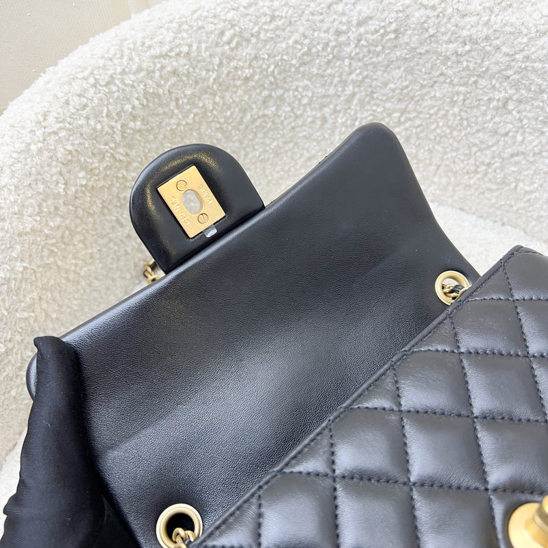 [Brand new - May 2025] Chanel Pearl Crush Mini Rectangular Flap in 25S Black Stiff Lambskin and AGHW (Model: AS1787)