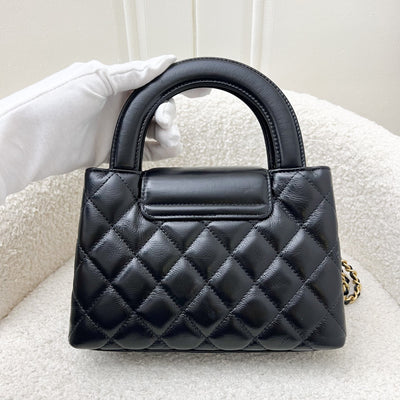 Chanel Mini / Small Kelly Bag in 25C Black Shiny Distressed Calfskin and AGHW