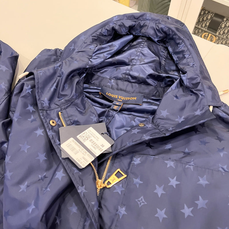 LV Long Hooded Parka in Bleu Nuit (Model: 1AA86G)