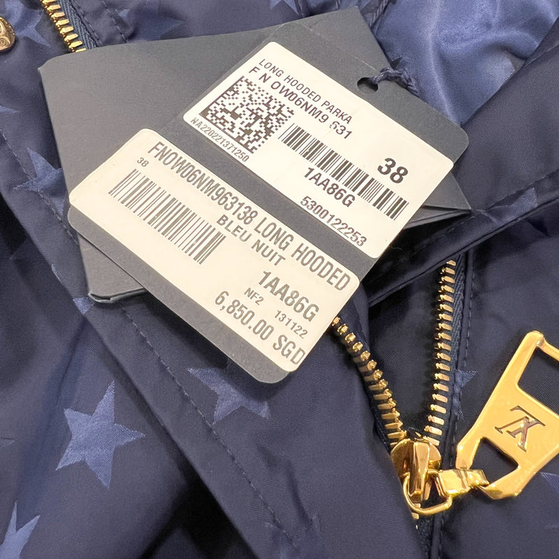 LV Long Hooded Parka in Bleu Nuit (Model: 1AA86G)