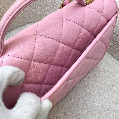 Chanel 22K Seasonal Flap with Top Handle in Pink Caviar and AGHW (Model: AS3653)