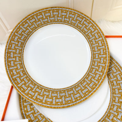 Hermes Set of 2 Dinner Plates in Mosaique au 24