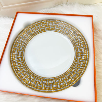 Hermes Set of 2 Dinner Plates in Mosaique au 24