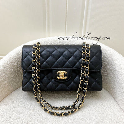 Chanel Small Classic Flap CF in Black Caviar and GHW