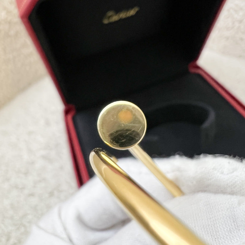 Cartier Juste Un Clou JUC Small Model SM Bracelet in 18K Yellow Gold Sz 16