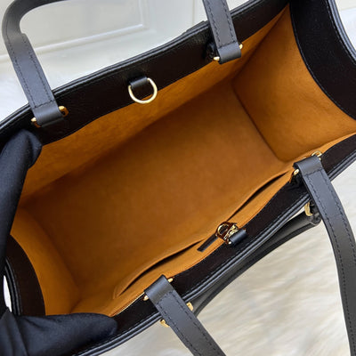 LV Onthego MM in Black Giant Monogram Empreinte Leather and GHW (Model: M45595)