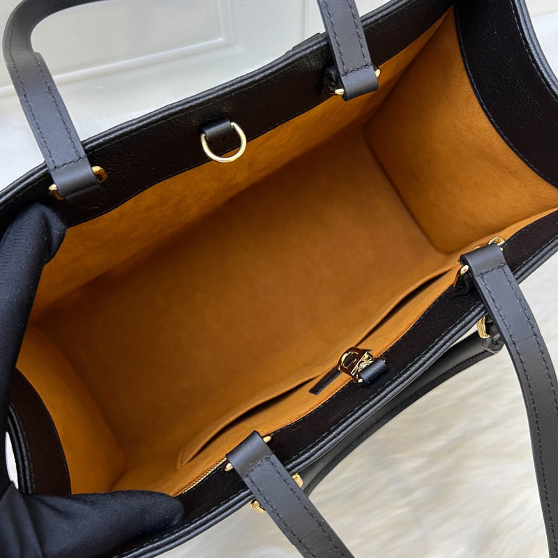 LV Onthego MM in Black Giant Monogram Empreinte Leather and GHW (Model: M45595)