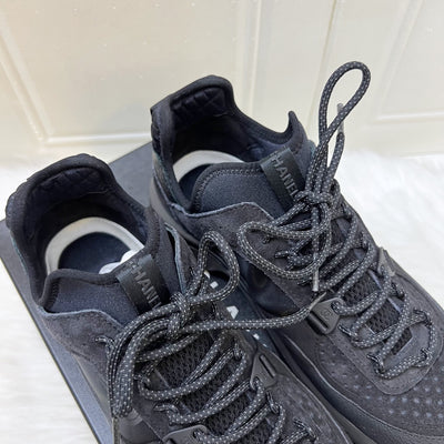 Chanel 23S CC Logo Sneakers in Black Fabric, Suede Calfskin and Mesh Size 37.5