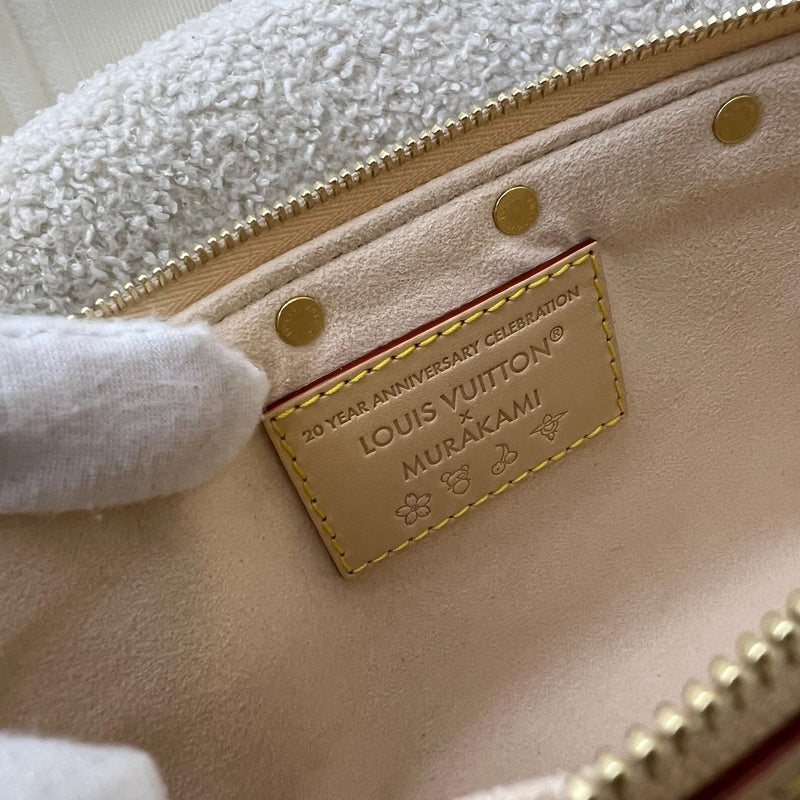 LV Louis Vuitton x Takashi Murakami Pochette Accessoires in Multicolore Blanc Monogram Canvas and GHW (Model: M13404)