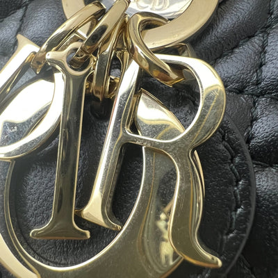 Dior Micro Lady D-Joy Bag in Black Cannage Lambskin and LGHW