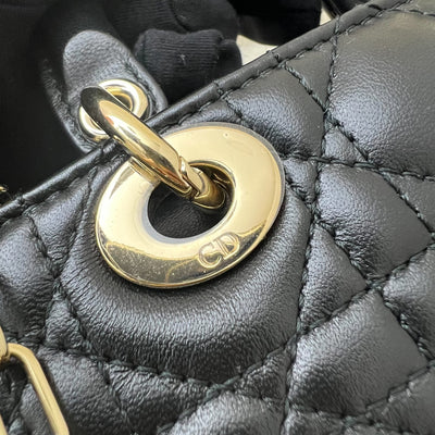 Dior Micro Lady D-Joy Bag in Black Cannage Lambskin and LGHW