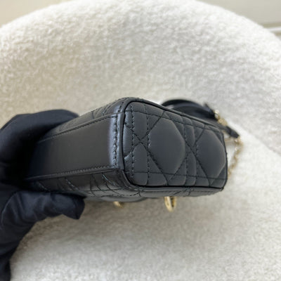 Dior Micro Lady D-Joy Bag in Black Cannage Lambskin and LGHW