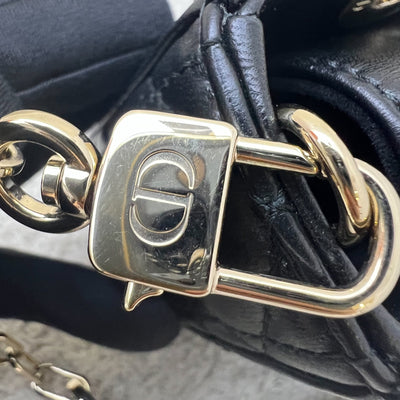Dior Micro Lady D-Joy Bag in Black Cannage Lambskin and LGHW