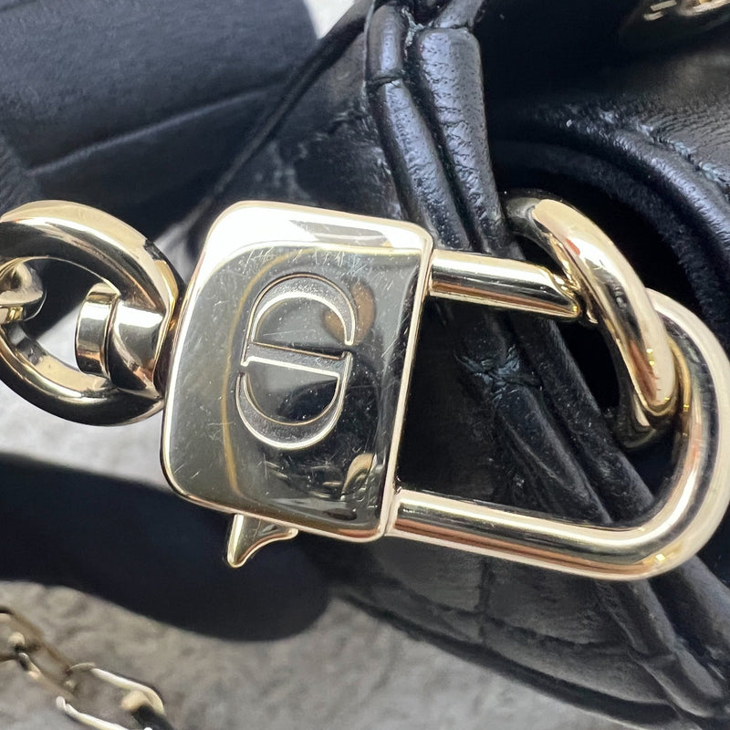 Dior Micro Lady D-Joy Bag in Black Cannage Lambskin and LGHW