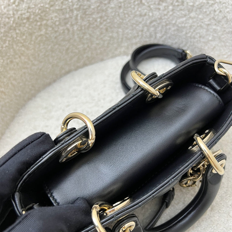 Dior Micro Lady D-Joy Bag in Black Cannage Lambskin and LGHW
