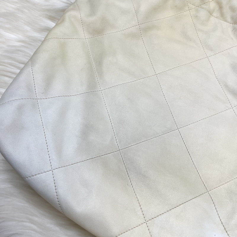 Chanel 22 Medium Hobo Handbag in 23S Pearly Cream Ombre Iridescent Calfskin and AGHW