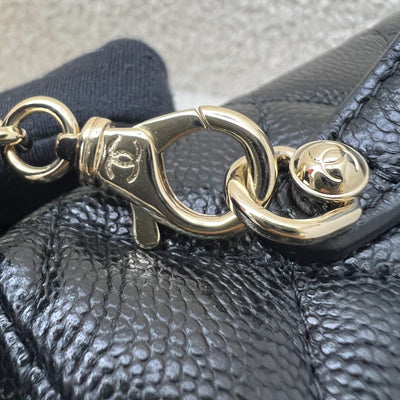 [Brand New Aug 2025] Chanel 25B Vanity / Clutch with Chain (LP Style Bag) in Black Caviar and LGHW (Model: AP4385)