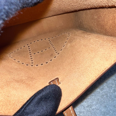 Hermes Mini Evelyne 16 Sellier in Gold Epsom Leather and GHW