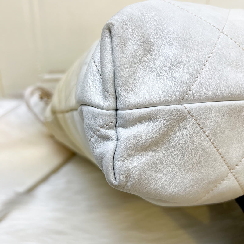 Chanel 22 Medium Hobo Handbag in 23S Pearly Cream Ombre Iridescent Calfskin and AGHW
