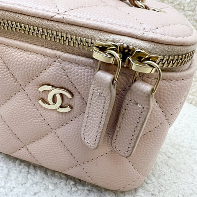 Chanel Mini Cube Vanity in 21C Rose Clair Caviar LGHW