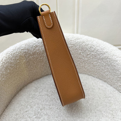 Hermes Mini Evelyne 16 Sellier in Gold Epsom Leather and GHW