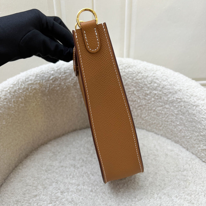 Hermes Mini Evelyne 16 Sellier in Gold Epsom Leather and GHW