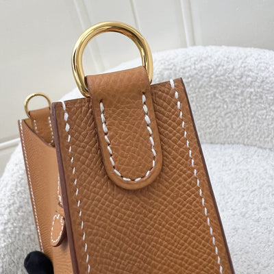 Hermes Mini Evelyne 16 Sellier in Gold Epsom Leather and GHW