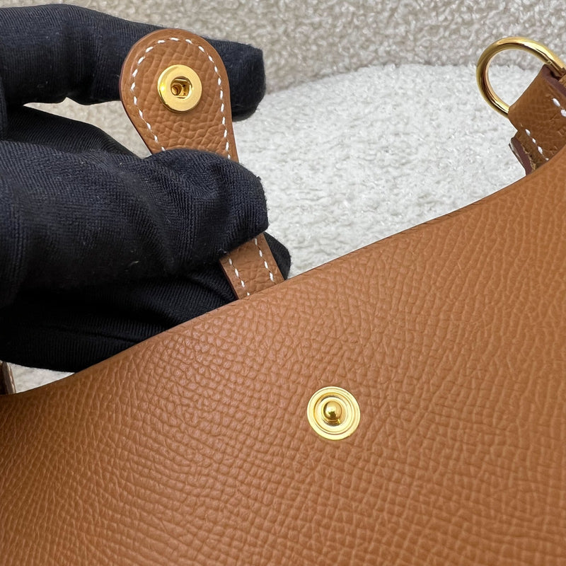 Hermes Mini Evelyne 16 Sellier in Gold Epsom Leather and GHW