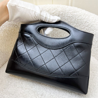 Chanel Nano 31 Clutch with Chain in Black Calfskin and LGHW