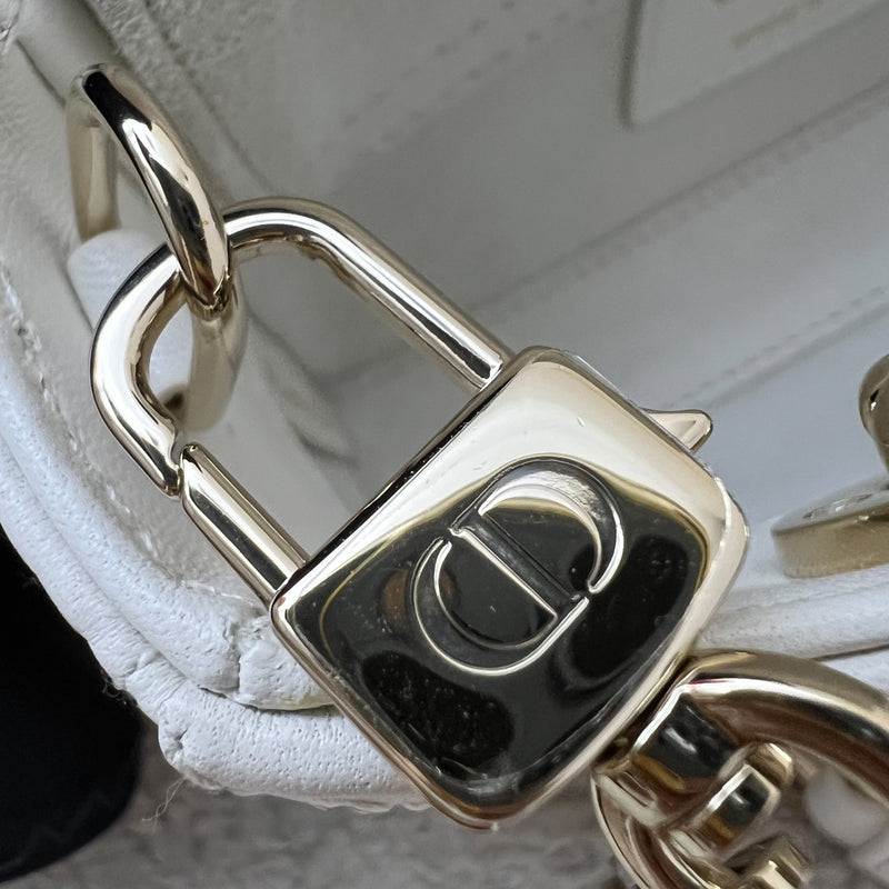 Dior Micro Lady D-Joy Bag in Latte Lambskin and LGHW (Model: S0910ONGE, Colour: M030)