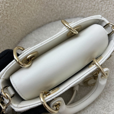 Dior Micro Lady D-Joy Bag in Latte Lambskin and LGHW (Model: S0910ONGE, Colour: M030)