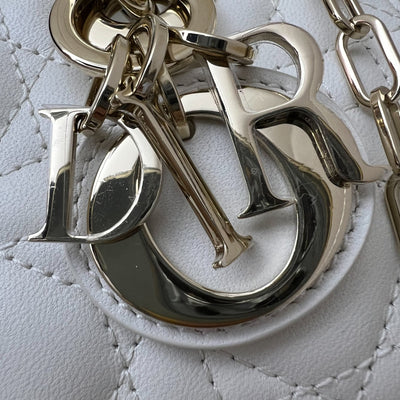 Dior Micro Lady D-Joy Bag in Latte Lambskin and LGHW (Model: S0910ONGE, Colour: M030)