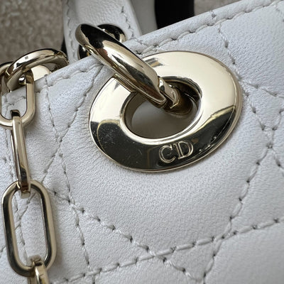 Dior Micro Lady D-Joy Bag in Latte Lambskin and LGHW (Model: S0910ONGE, Colour: M030)