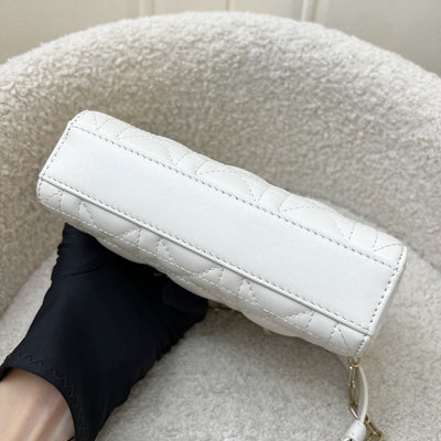Dior Micro Lady D-Joy Bag in Latte Lambskin and LGHW (Model: S0910ONGE, Colour: M030)