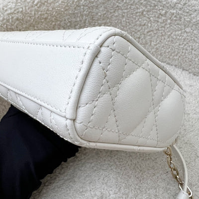 Dior Micro Lady D-Joy Bag in Latte Lambskin and LGHW (Model: S0910ONGE, Colour: M030)