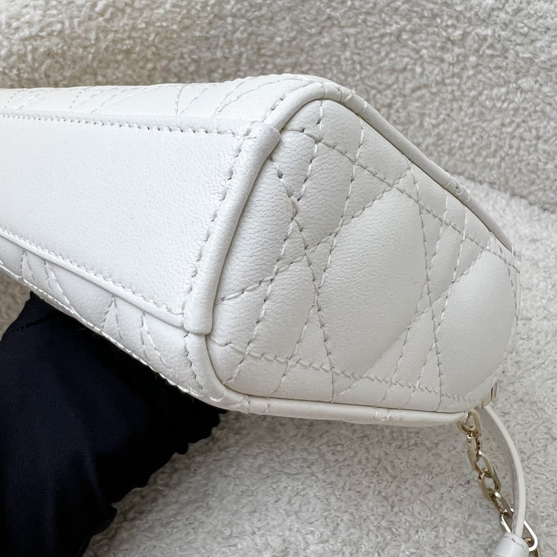 Dior Micro Lady D-Joy Bag in Latte Lambskin and LGHW (Model: S0910ONGE, Colour: M030)