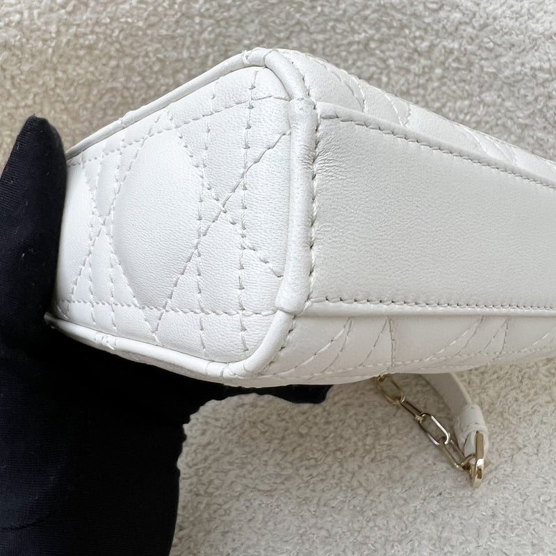 Dior Micro Lady D-Joy Bag in Latte Lambskin and LGHW (Model: S0910ONGE, Colour: M030)