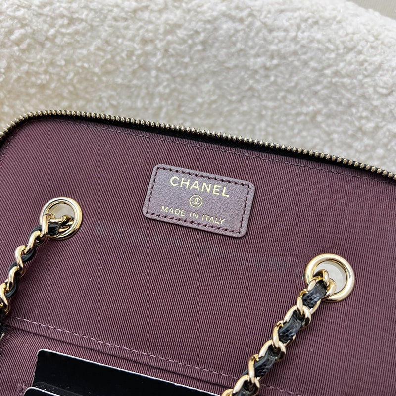 Chanel Classic Small Vanity in 22C Black Caviar and LGHW