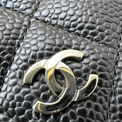 Chanel Classic Wallet on Chain WOC in Black Caviar and SHW (Model: AP0250)