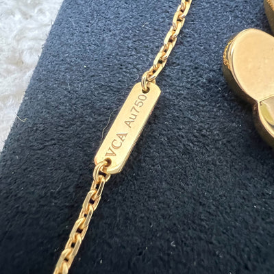Van Cleef & Arpels VCA Frivole Large Model Pendant Necklace with 3 Diamonds in 18K Yellow Gold