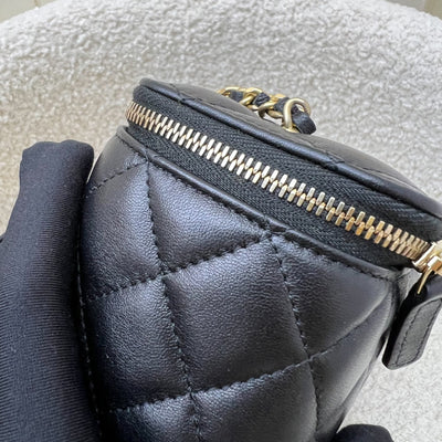 Chanel Pearl Crush Small Vanity in 24K Black Lambskin and AGHW (Model: AP2303)