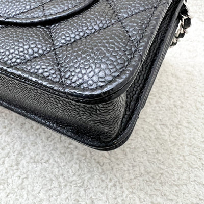 Chanel Classic Wallet on Chain WOC in Black Caviar and SHW (Model: AP0250)